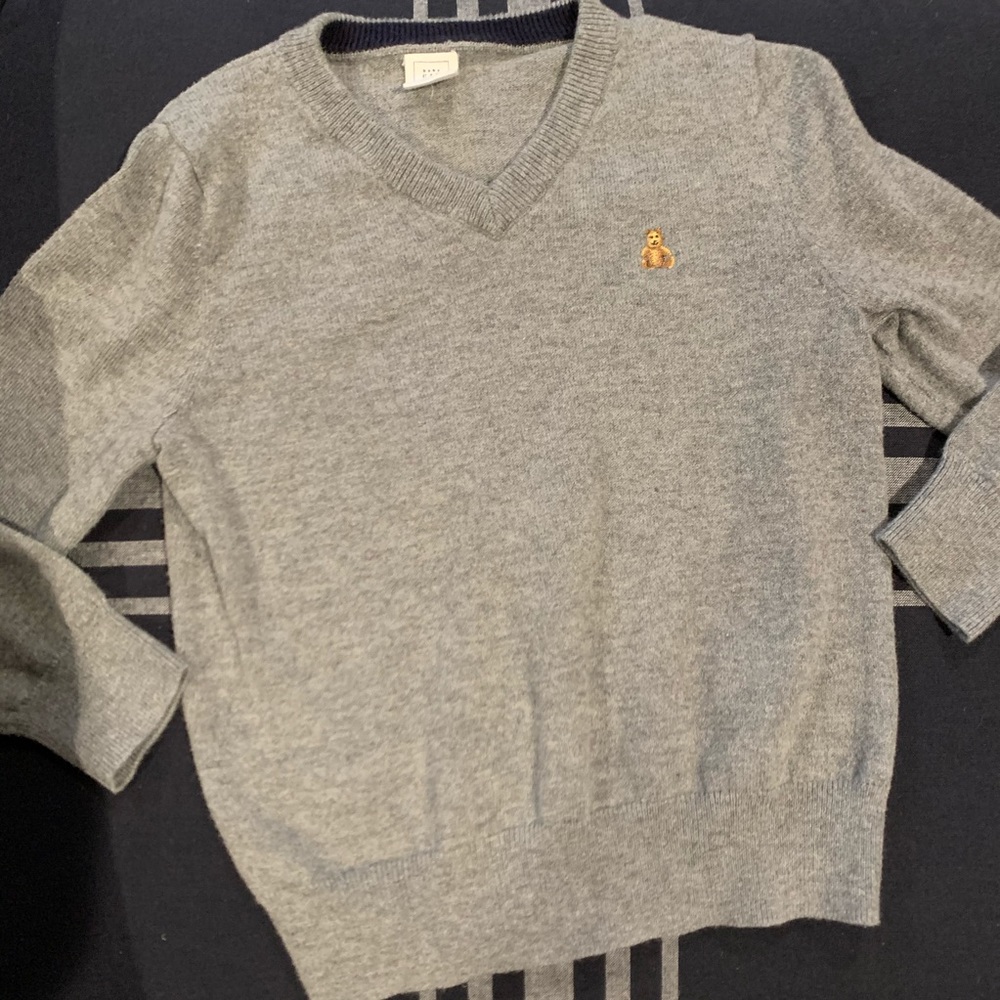 Baby Gap Gray V-Neck Sweater